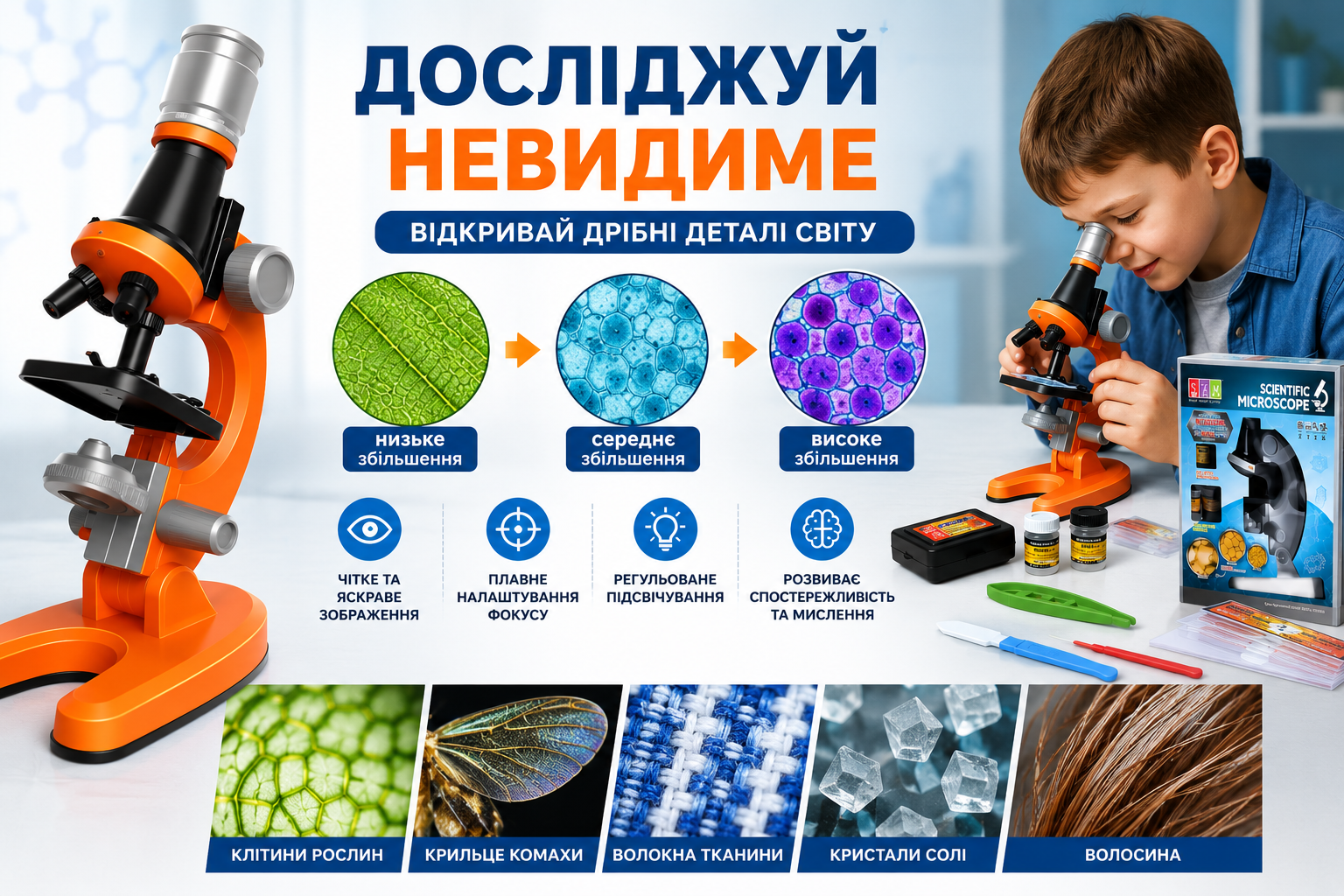Збільшення до 1200 разів