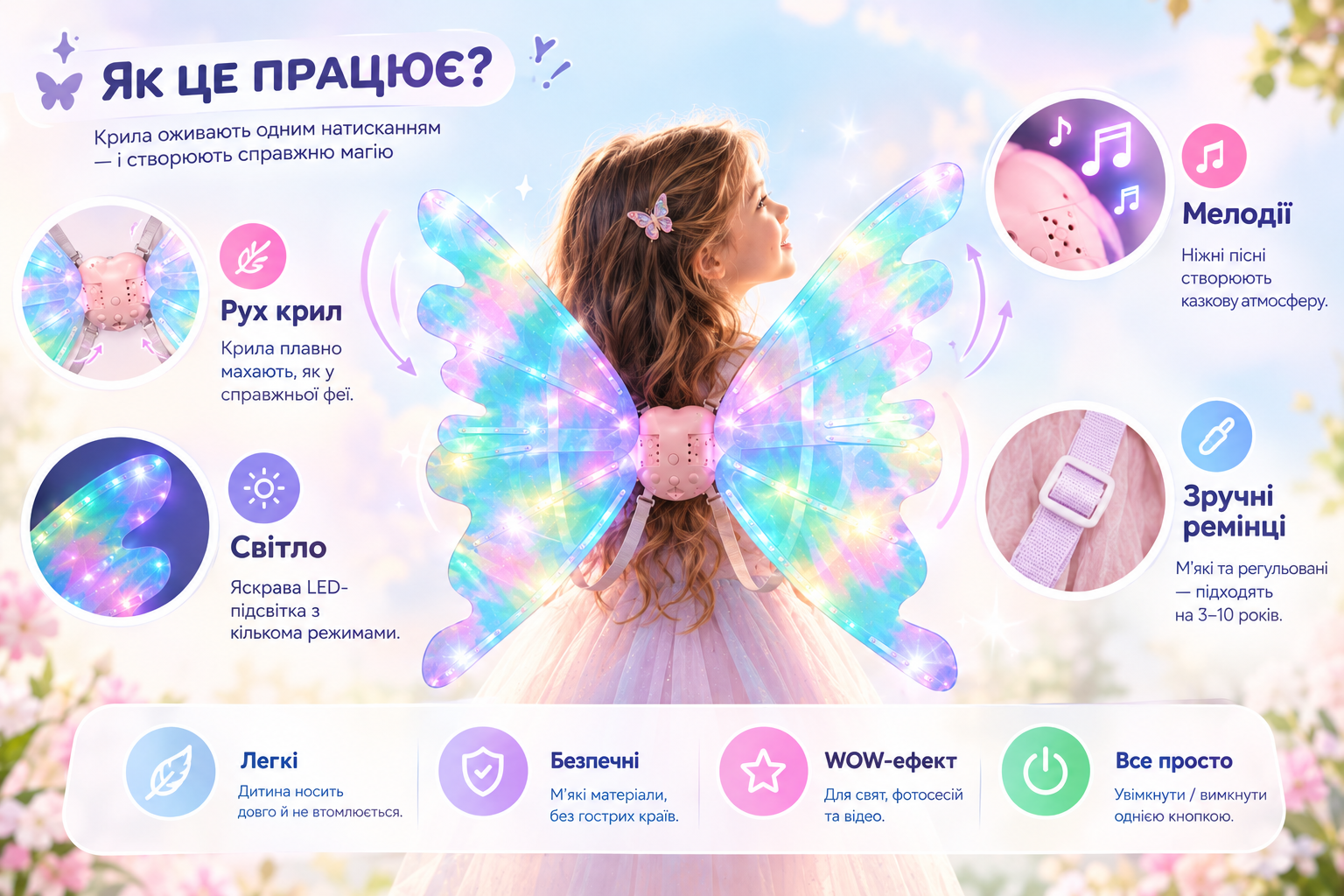 Крила феї-метелика — як це працює